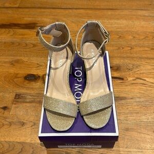 TOP Moda Glittering Gold Heels